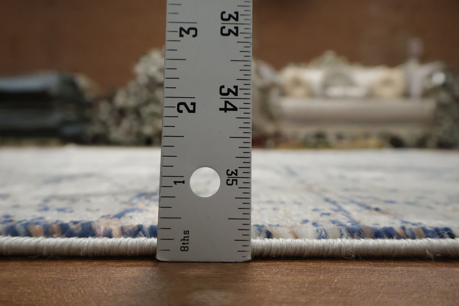Elegant Modern Rug 5×8 Distressed Grey Blue Beige Soft Neutral Carpet