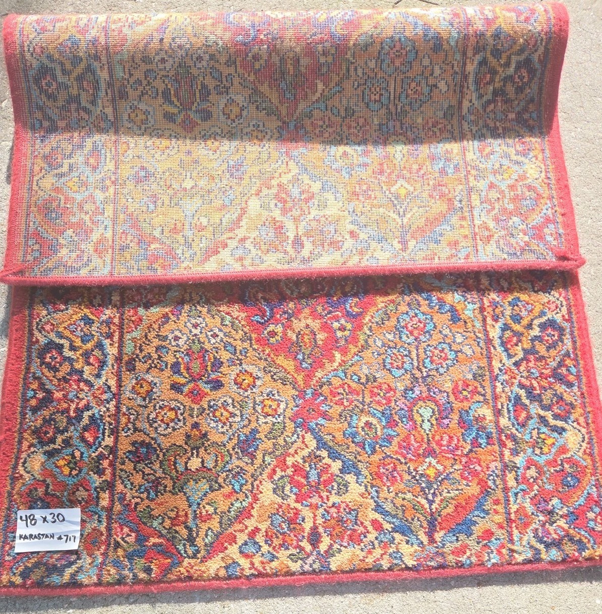 Vintage Karastan Kirman Multi Color Panel #717 Rug / Runner 48 X 30