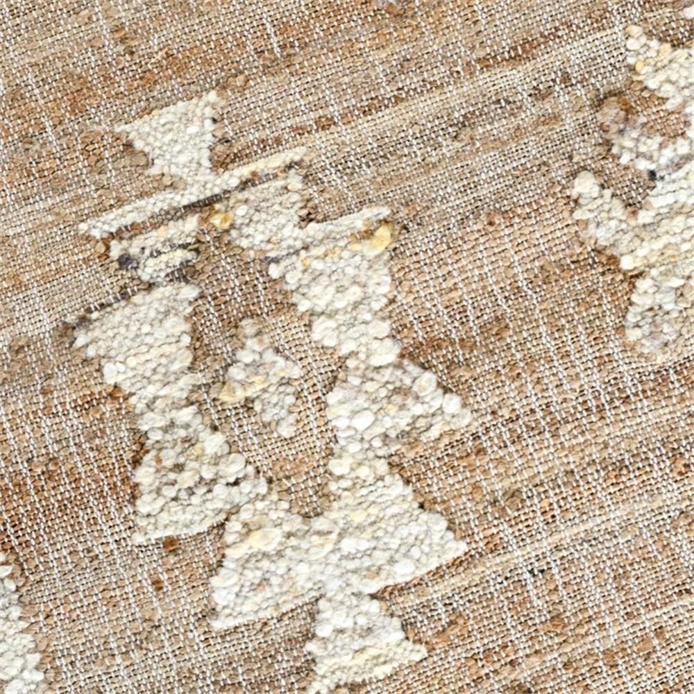 Pemberly Row 108 x 144″ Abstract Geometric Wool Area Rug in Natural/Ivory
