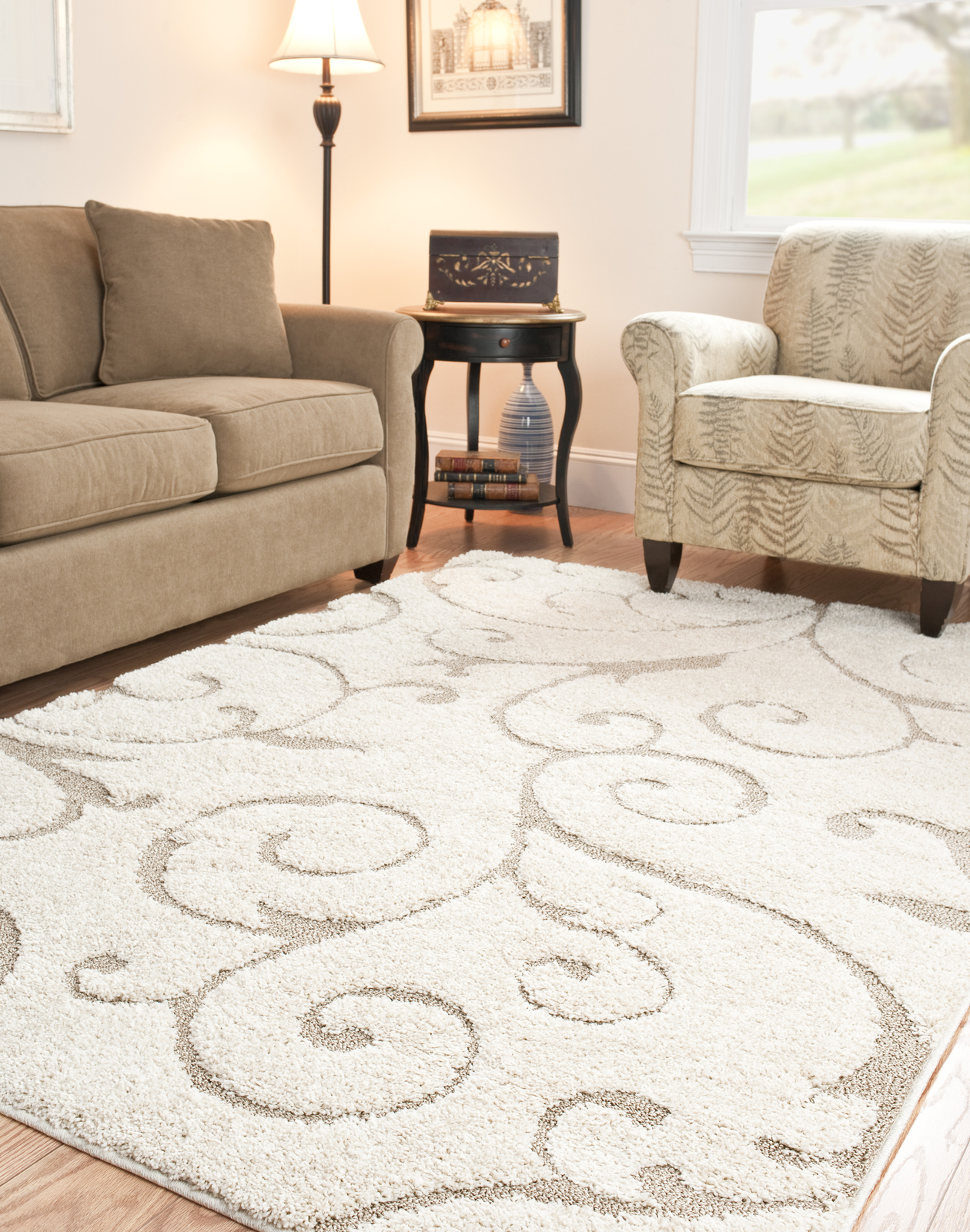 Safavieh Power Loomed CREAM/BEIGE Shag Area Rugs – SG455-1113