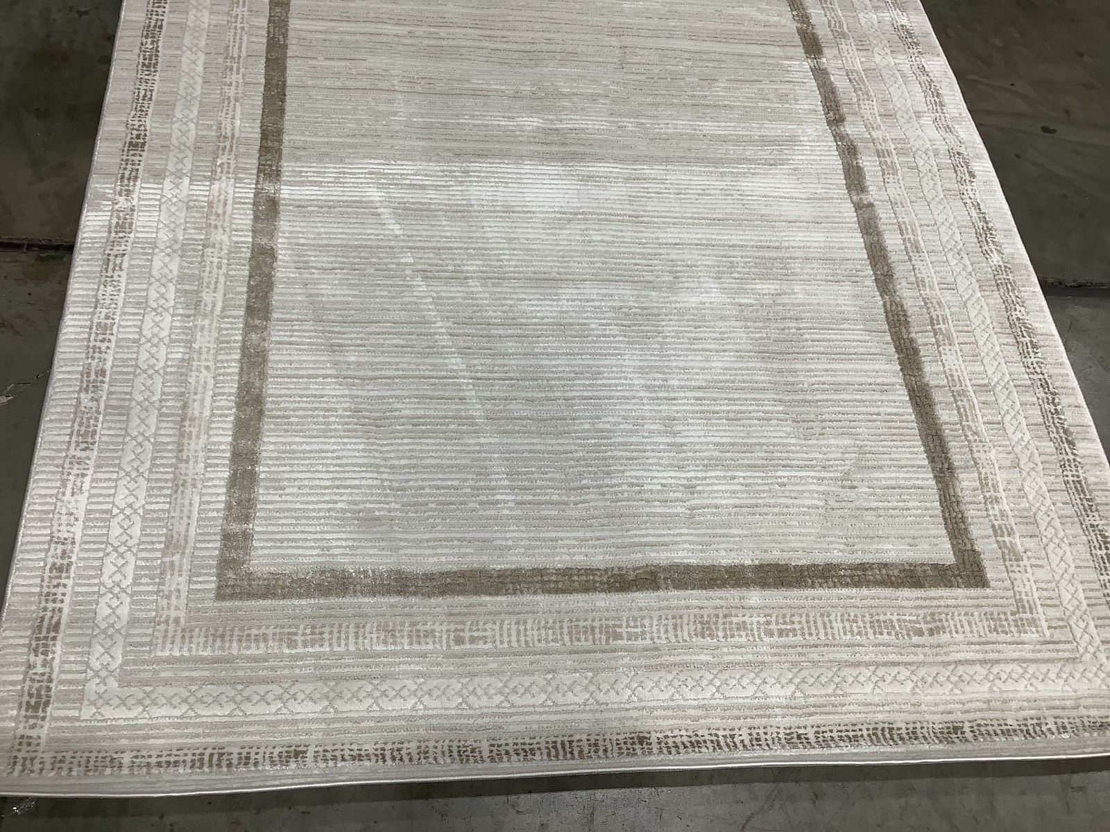 IVORY / BEIGE 5′-3″ x 7′-6″ Pressed Pile Rug, Reduced Price 1172683534 HAN113B-5