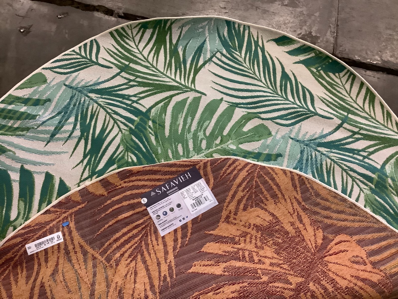 GREEN / TEAL 5′-3″ x 5′-3″ Flaw in Rug, Reduced Price 1172674723 BAR592X-5R
