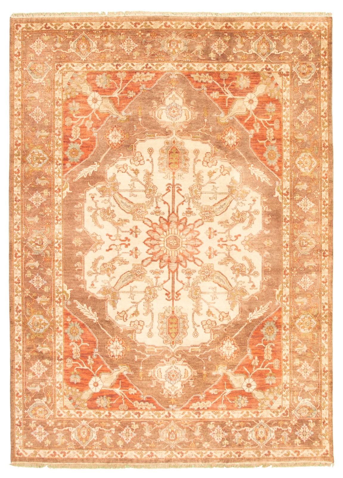 Hand Knotted Area Rug 8’0″ x 11’1″ Traditional Oriental Wool Carpet
