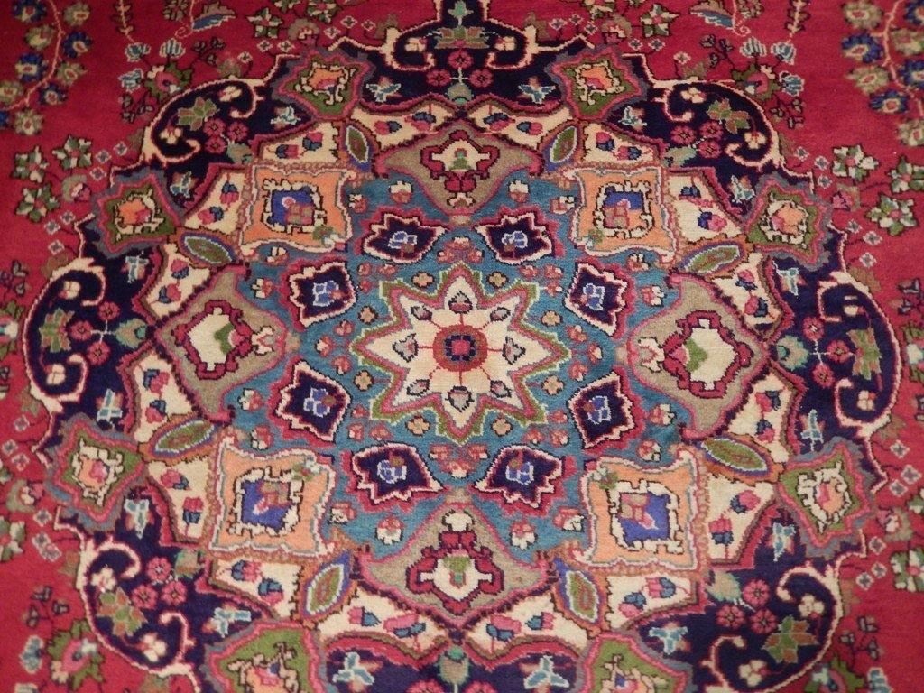 10×13′ Red Semi Antique Perssiaan Tabreez Rug 73026
