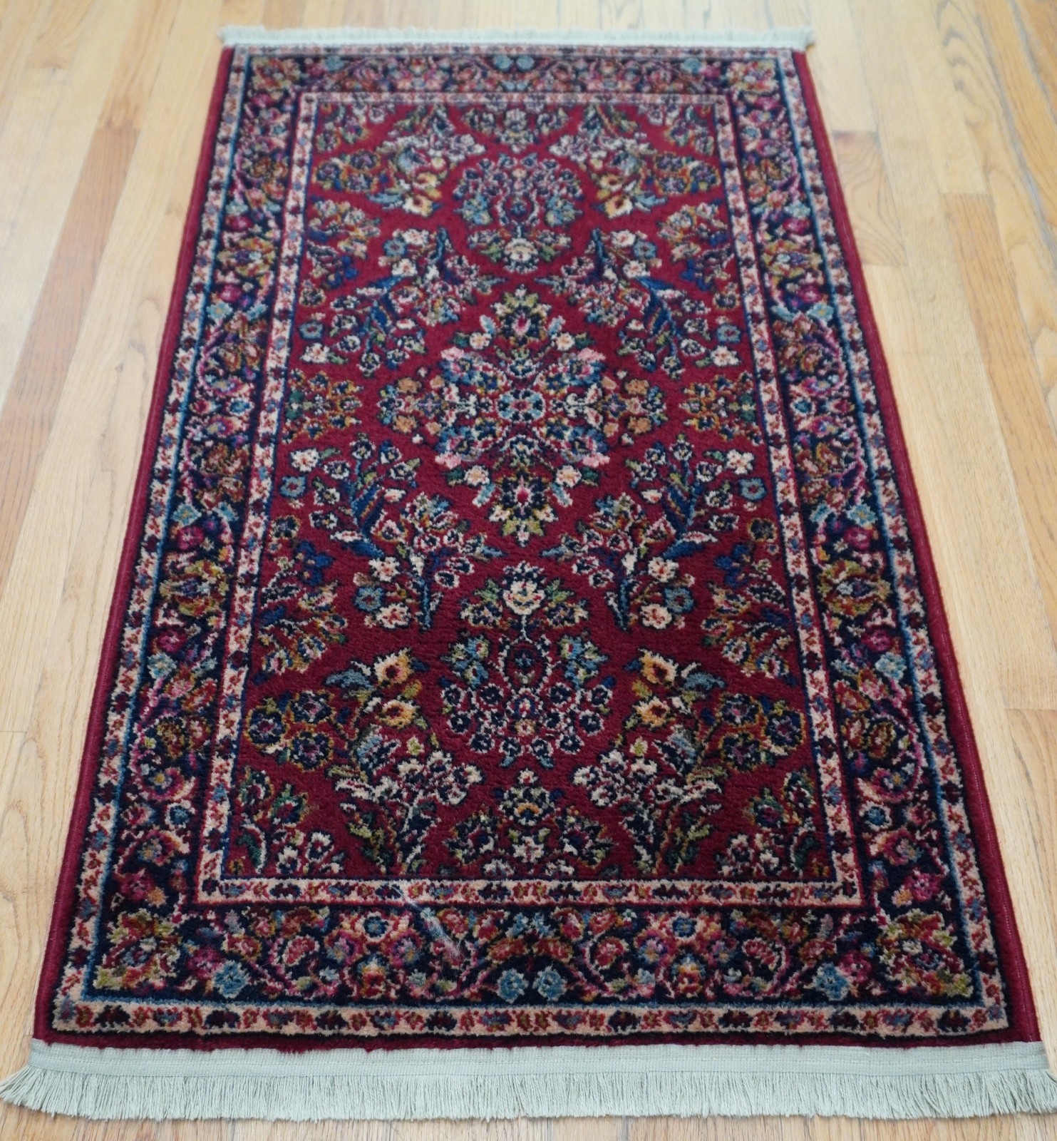 2’6″ x 4’3″ Authentic Karastan Red Saroukk 700-785 Wool American Rug Excellent