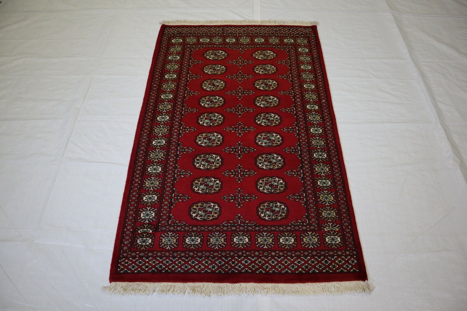 3’2″ x 4’12” ft. Bokhara Hand Knotted Wool Traditional Vegetable Dye Area Rug