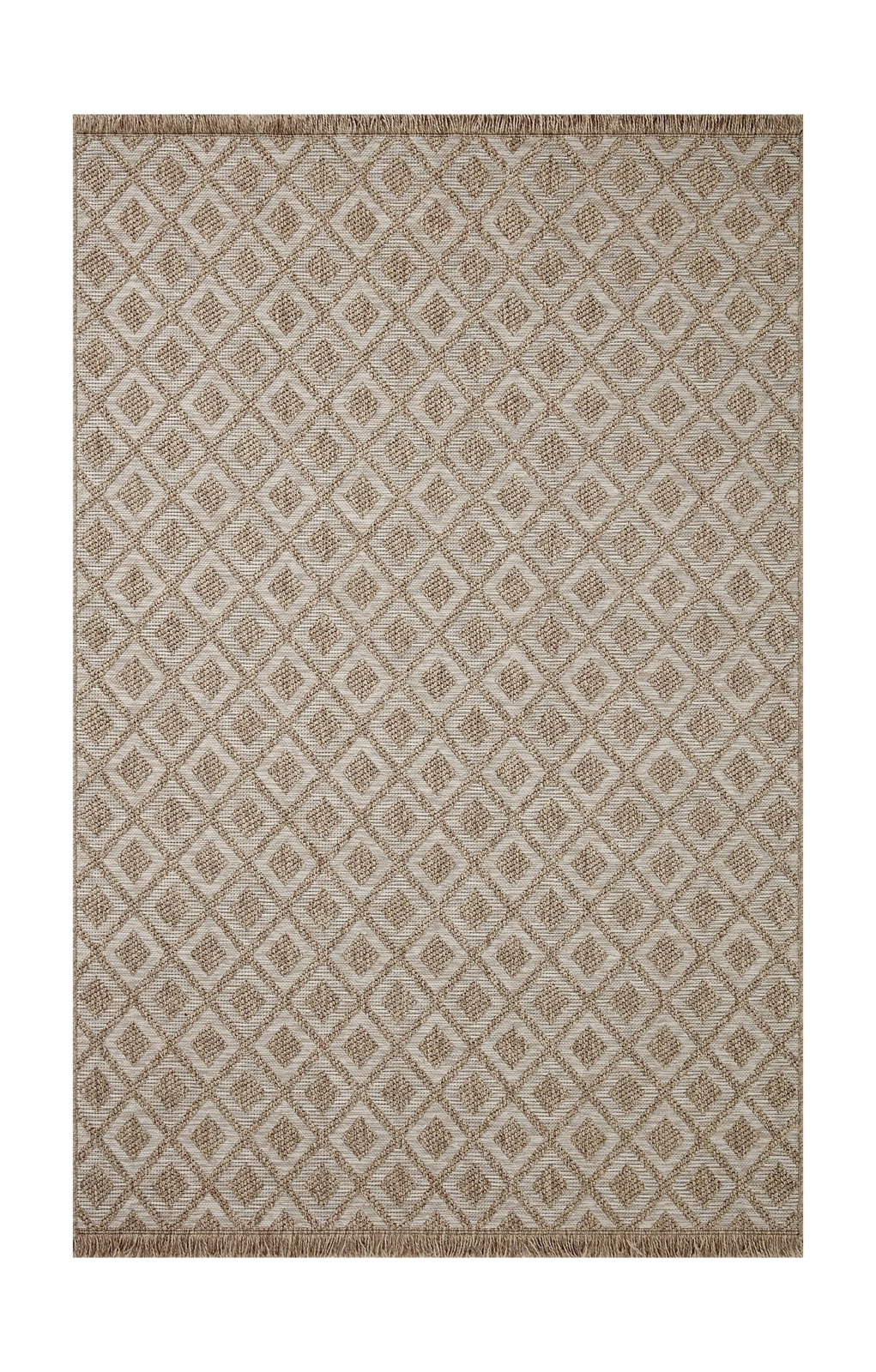 Loloi II Dawn Collection Indoor/Outdoor DAW-07 Light Brown 5′-1″ x 7′-7″ Area…