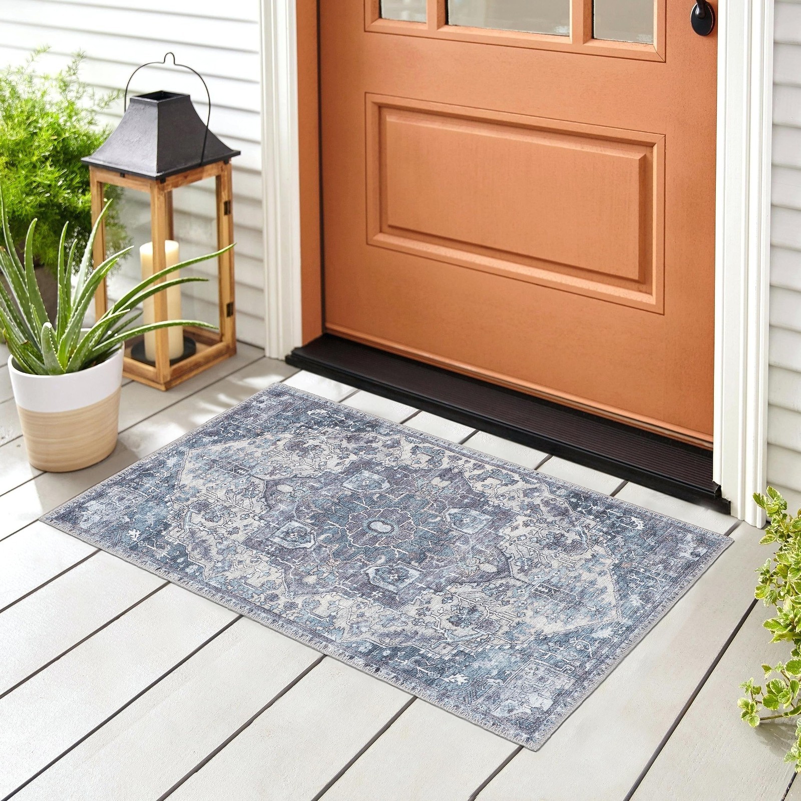 GLN Rugs Delos – Indoor, Machine Washable Area Rug Multi Gray Home Rugs