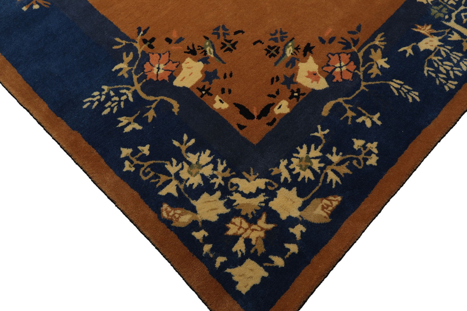 LoomBloom Multi Sizes Camel Hand Tufted Art Deco New Zealand Wool Rug