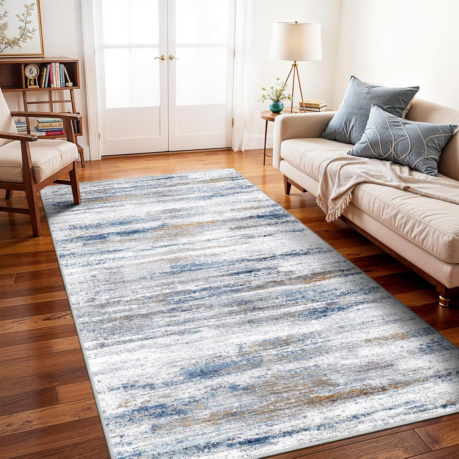 5X10 Area Rug for Living Room: Non-Slip Washable Rugs for Dining Room Bedroom St