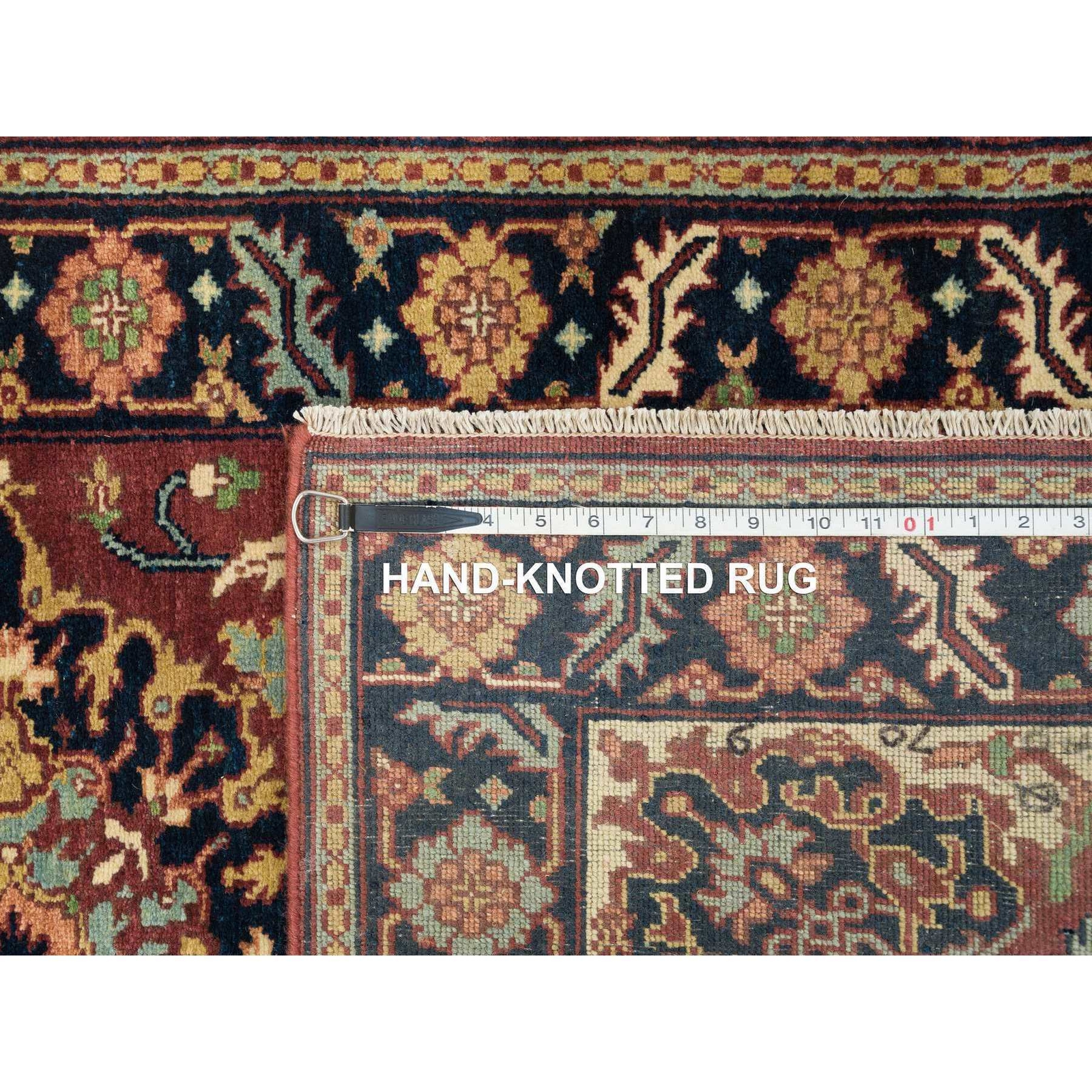 2’7″ x 12′ Red Hand Knotted Saroogh ReCreation 100% Wool Runner Rug R65473