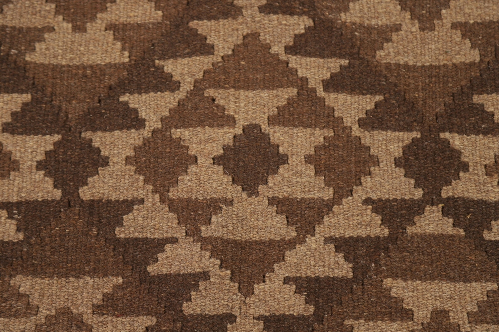 Brown Natural Dye Reversible Kilim Oriental Area Rug Wool Hand-woven Rug 3’x4′