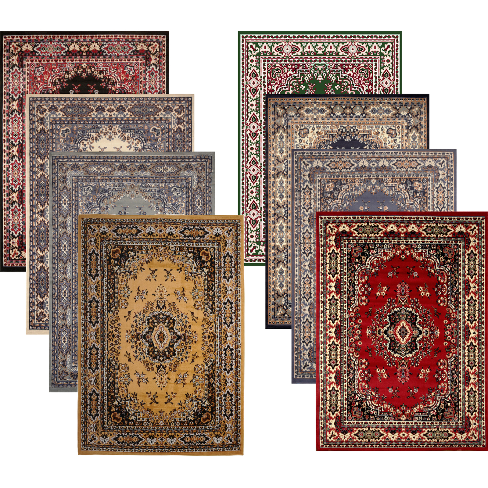 Traditional Medallion Persien Style 8×11 Large Area Rug – Actual 7′ 8″ x 10′ 8″