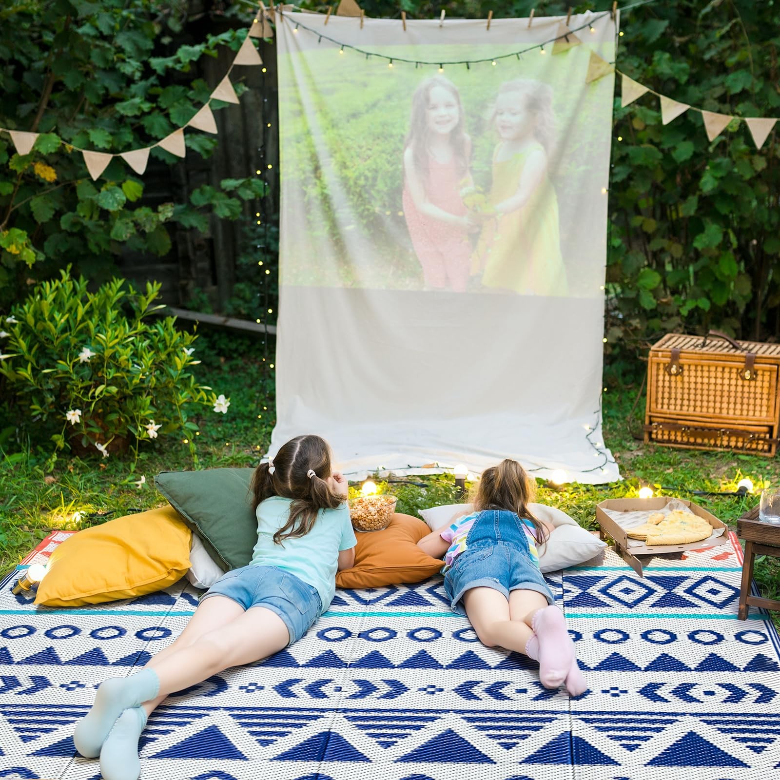 Outdoor Rugs Patio Camping Waterproof – 5×8 Plastic Straw Patio Rug Portable …