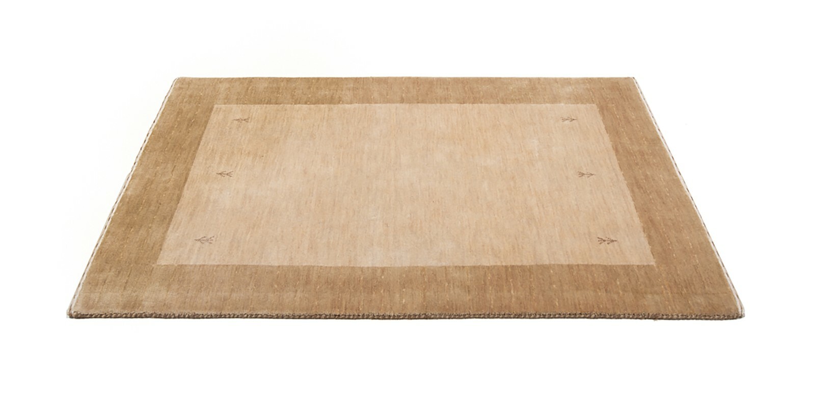 Handloom 57 7/8×37 in Handwoven Oriental Top Condition Carpet Rug Beige