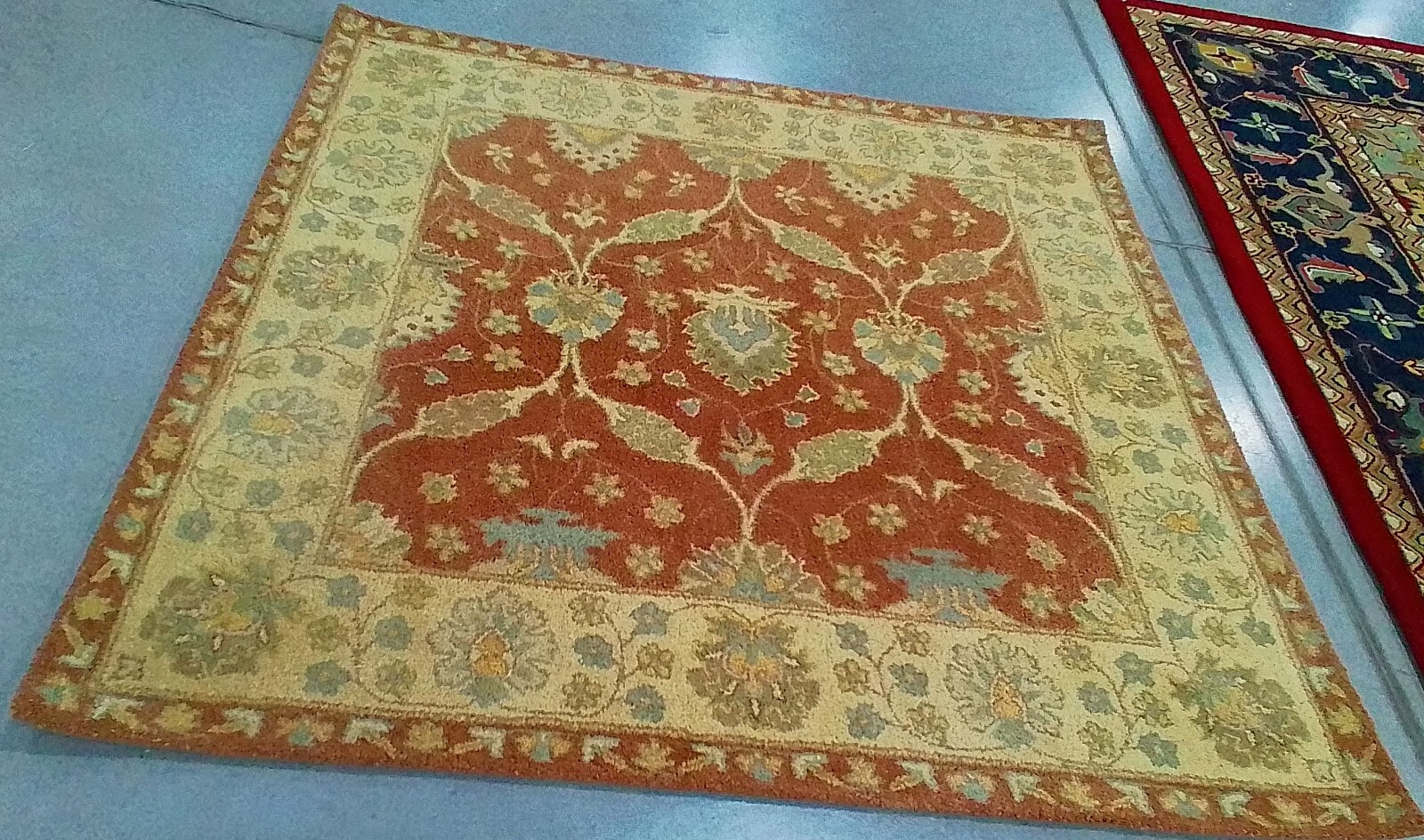 BROWN / TAUPE 6′ X 6′ SQ Back Stain Rug, Reduced Price 1172762606 AT315A-6SQ