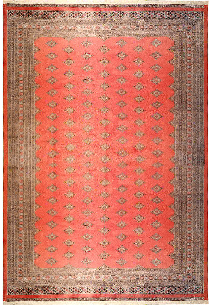 8′ x 11′ Jaldar Rug TOMATO RED Hand-knotted Pakistan #5305