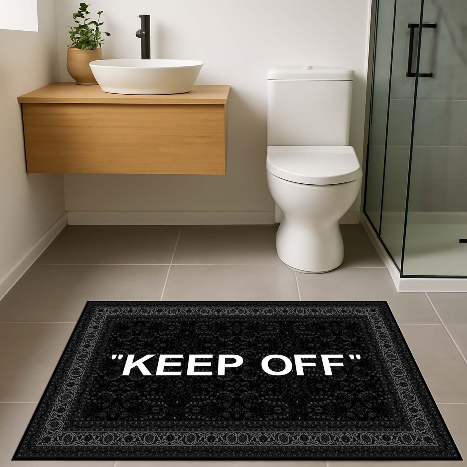 Decorative Bathroom Rug, Keep Off Indoor Mat, Stylish Floor Mat, Entrance Rug