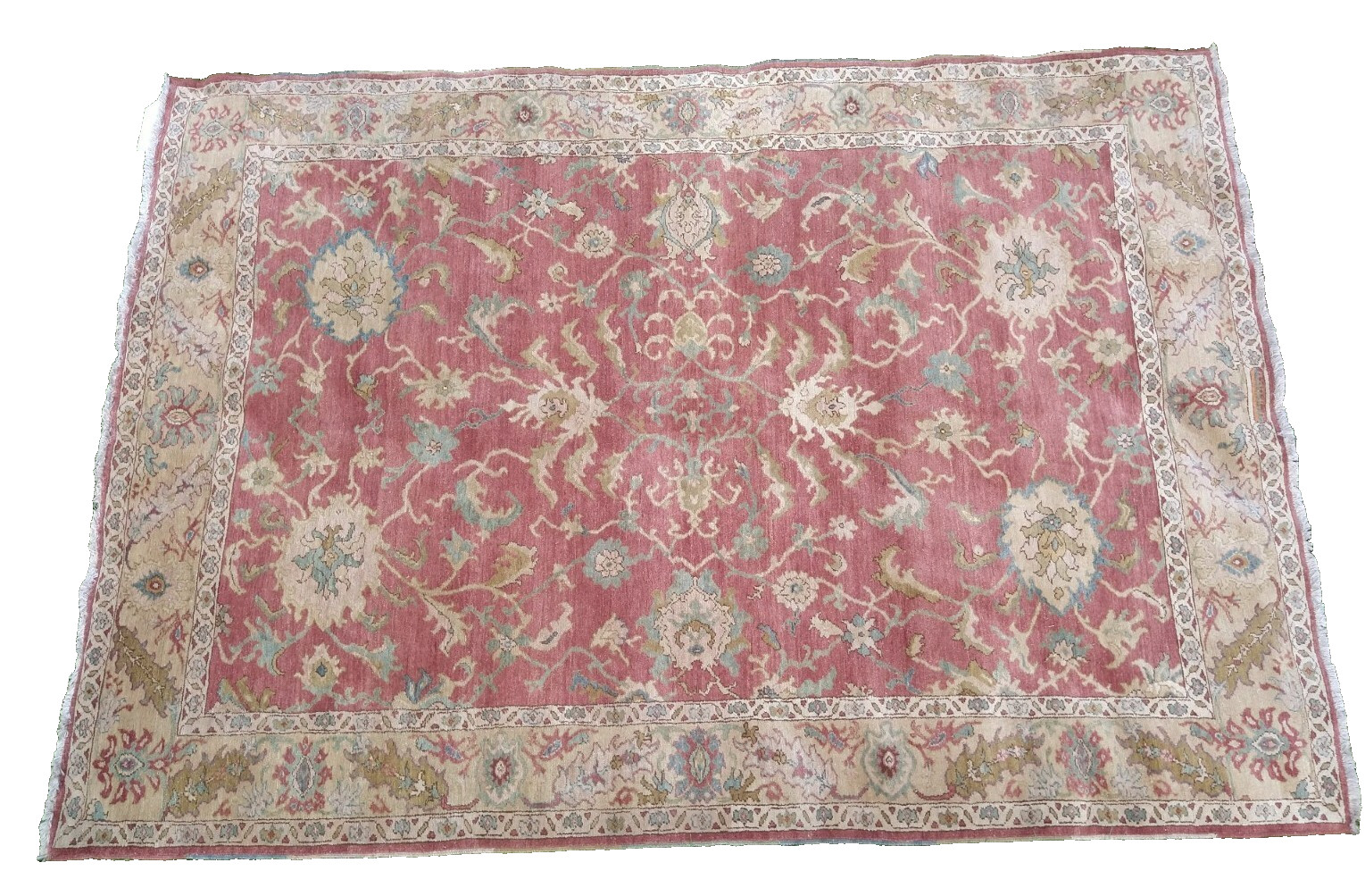 Egyptian Megerian Sultanabad Oriental Rug Hand Made 100% Wool Pile 6’4″ x 8’11”