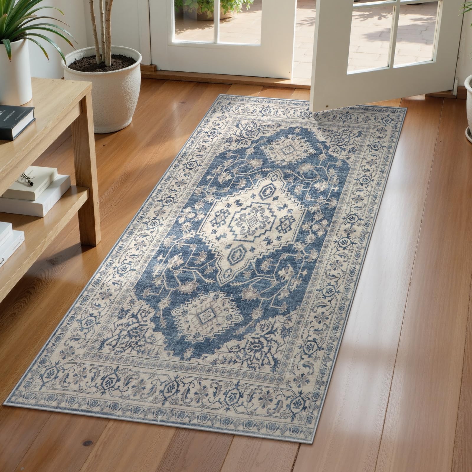 Oriental Small Area Rug, 2×4 Washable Entryway Rug Non-Slip Ultra-Thin Indoor…