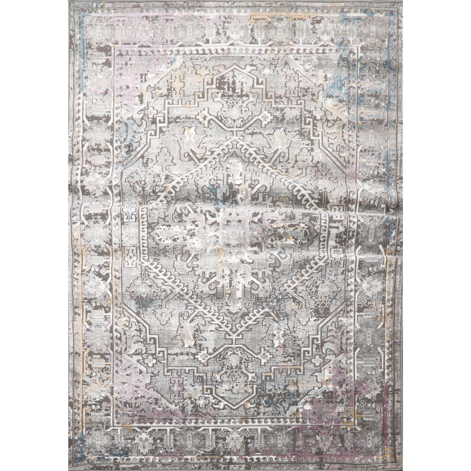 5′ x 7′ Transitional 100% Polypropylene Oriental Area Rug 5×7 Gray, Brown