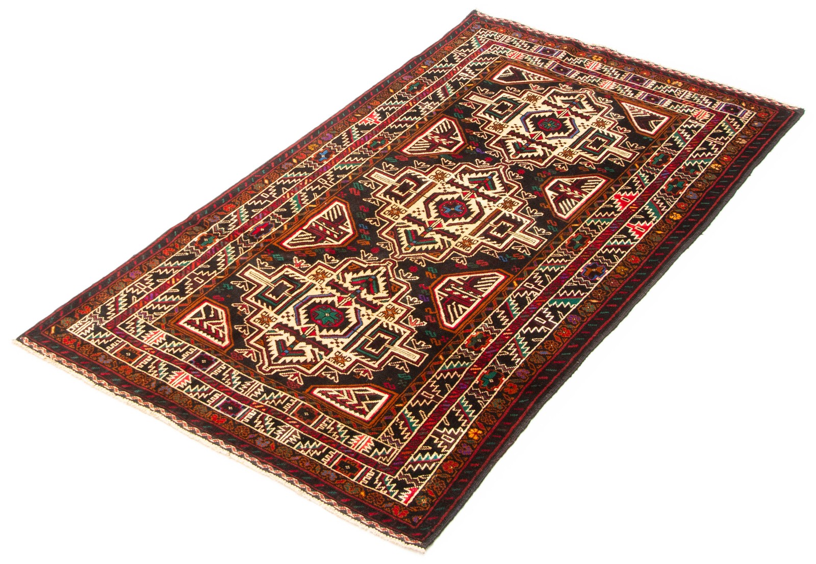 Traditional Vintage Hand-Knotted Area Rug 3’6″ x 6’3″ Oriental Wool Carpet