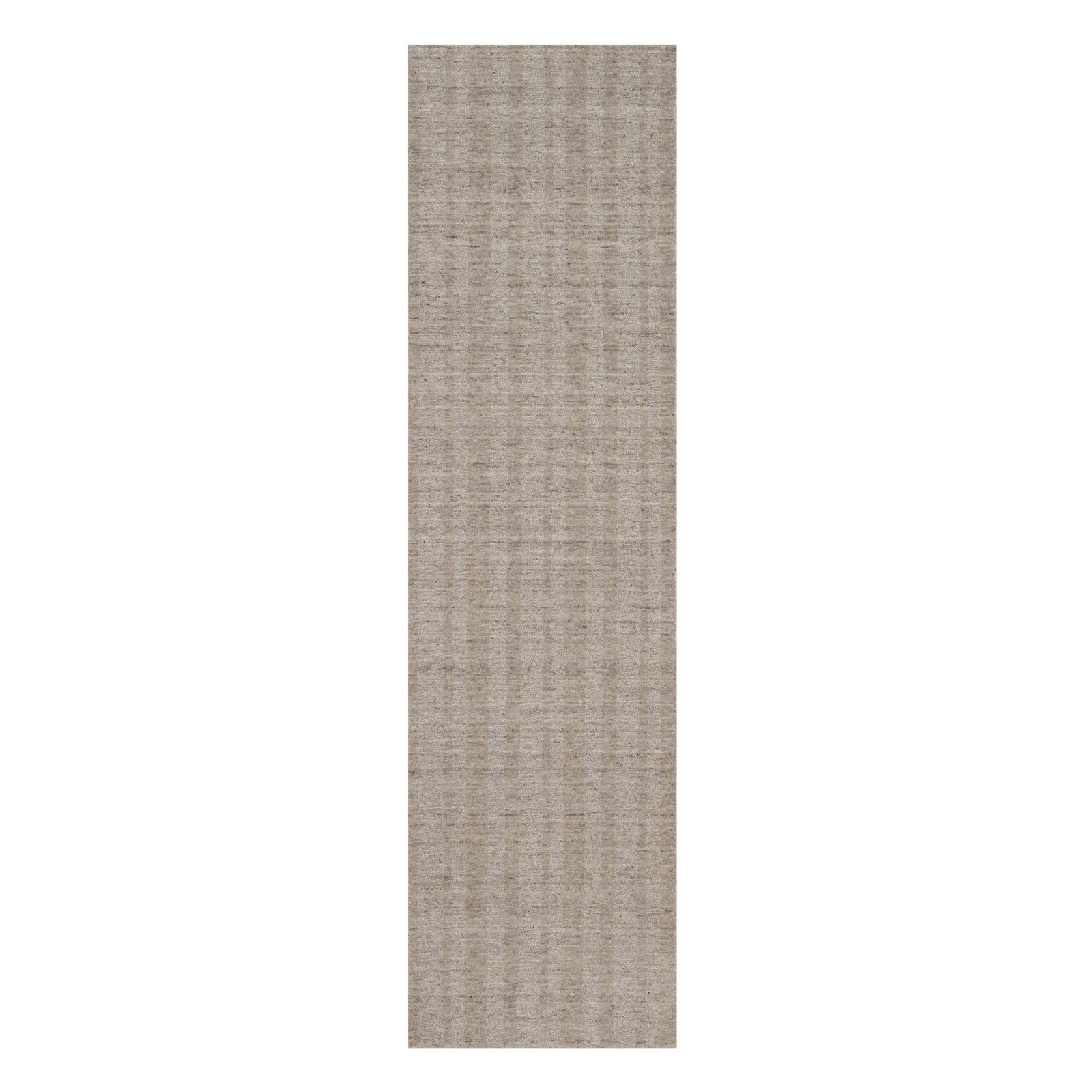 2’7″x10′ Brown Natural Wool Salt and Pepper Effect Hand Loomed Runner Rug R91658