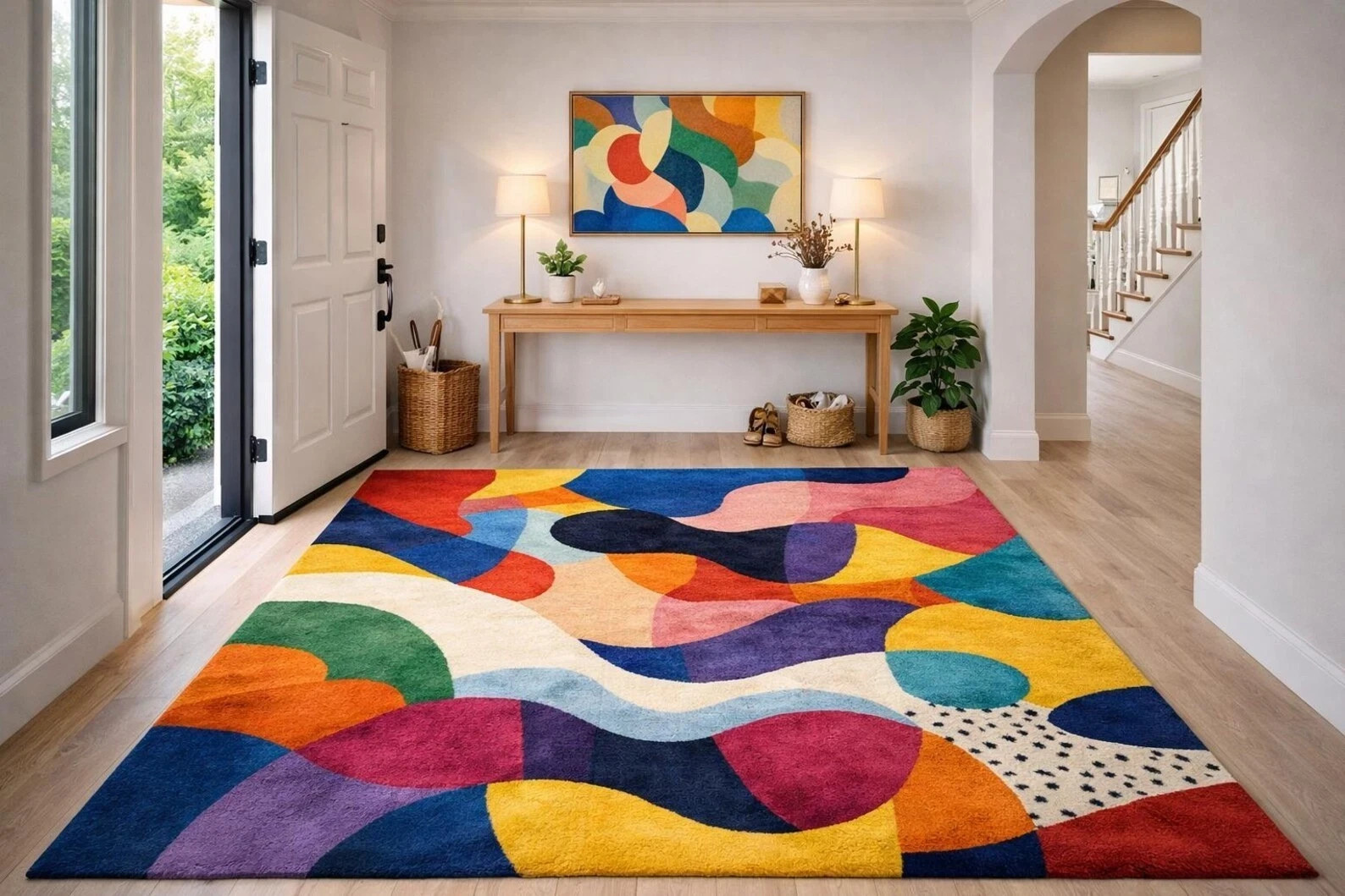Designer Rug | Irregular Rug | Wool area Rugs | Living Room Rug | decor