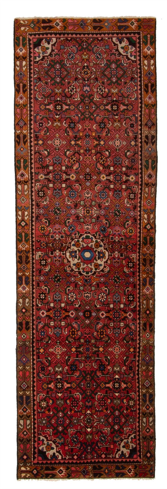 2’9″ x 9’1″ Vintage Hand-knotted Runner Rug Traditional Oriental Wool Carpet