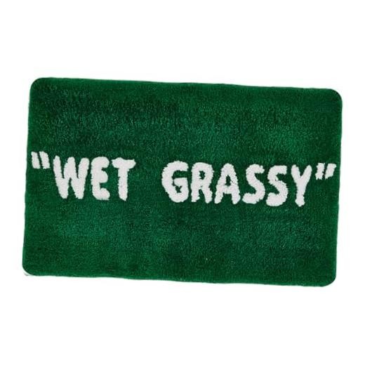 Wet Grassy Rug, Non-Slip Wet Grassy Green Carpet, Aesthetic Area Grass Rug,