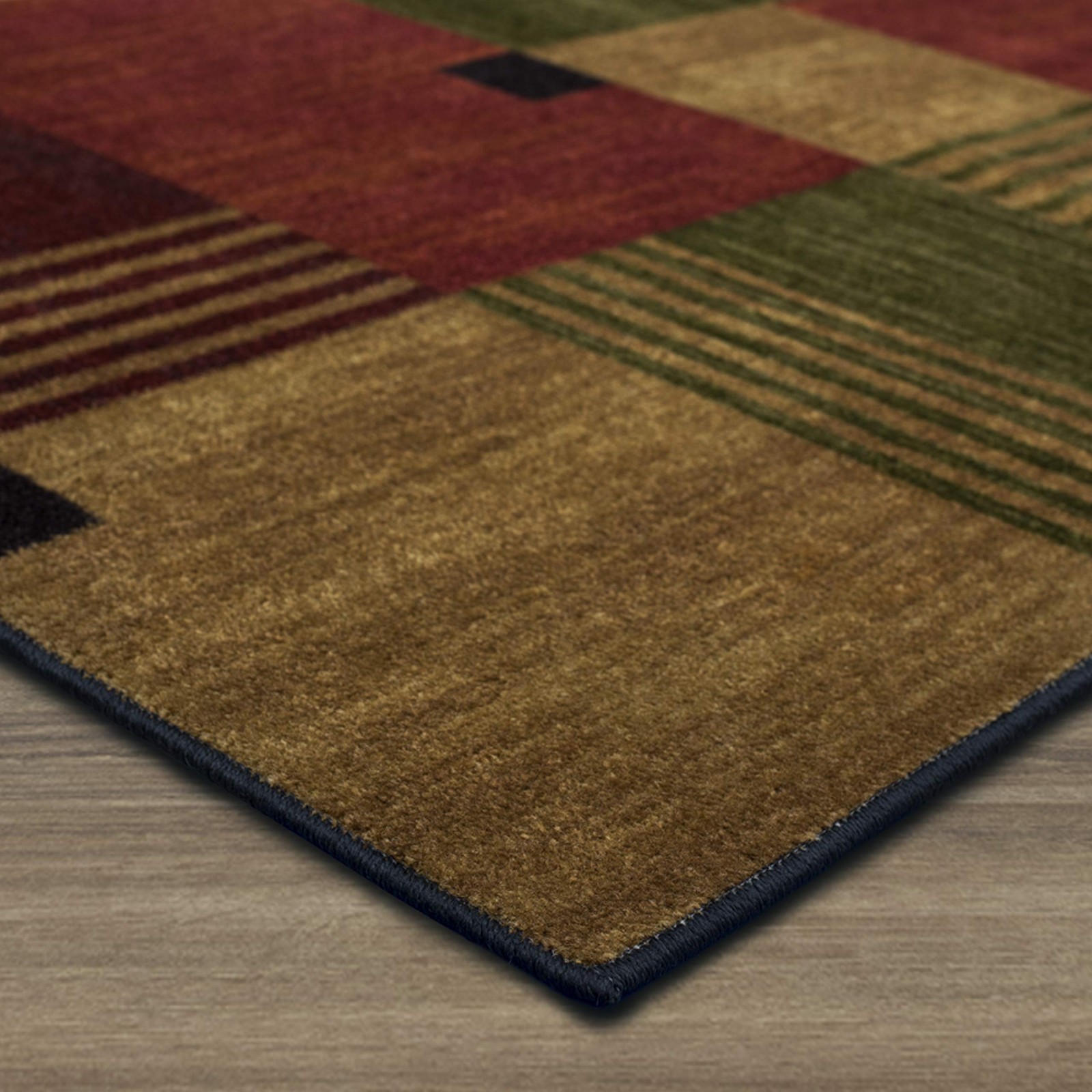 Mohawk Home Wave Alliance Geometric Runner Area Rug, 2’x5′, Tan/Red/Green