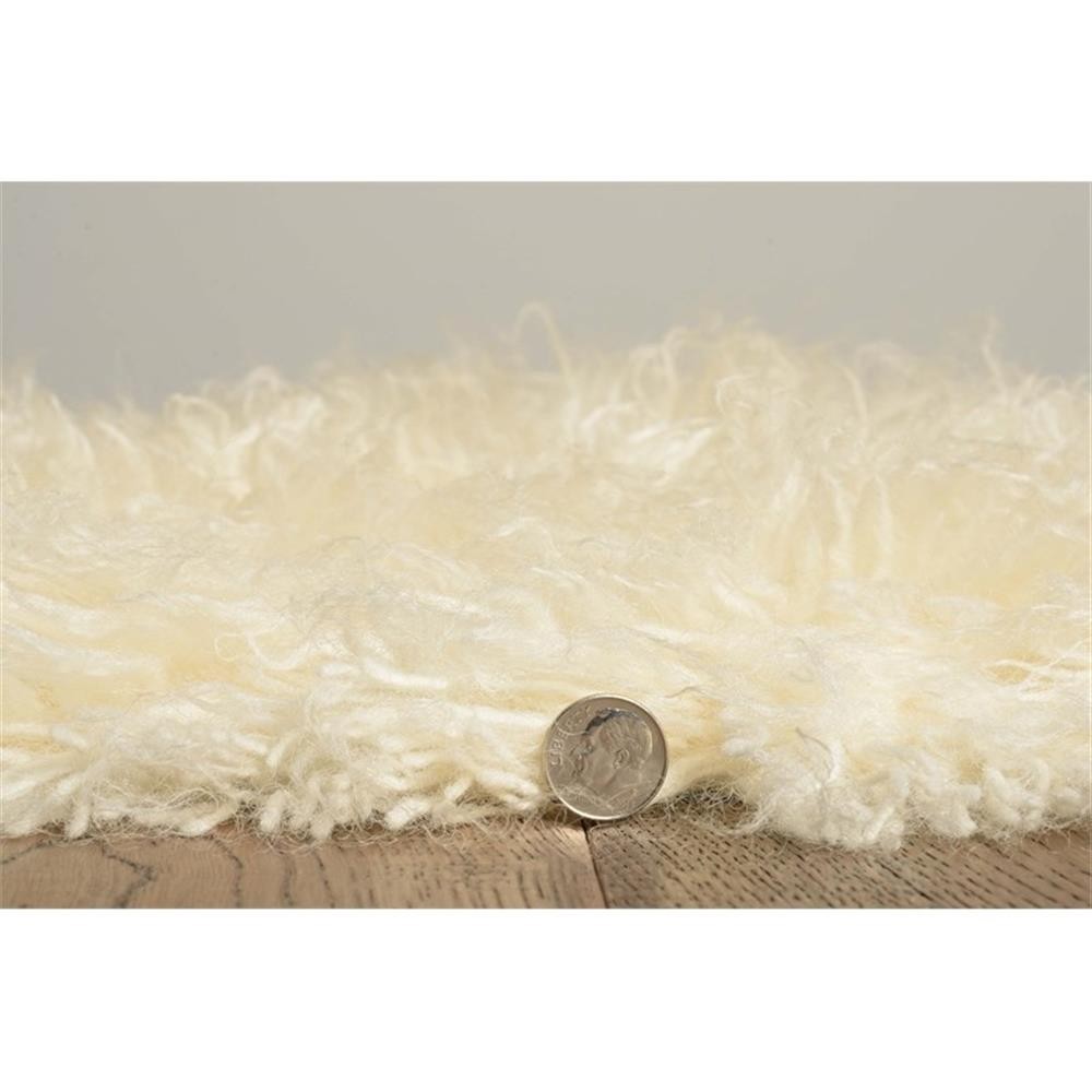 Linon 3A Flokati Hand Woven Wool 36″ x 60″ Rug in Natural