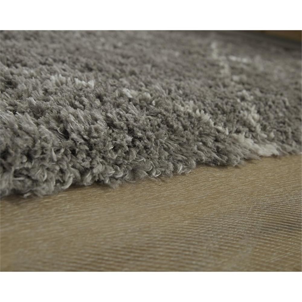 Bowery Hill Gray 8′ x 10′ Plush Shag Area Rug with 50mm Pile