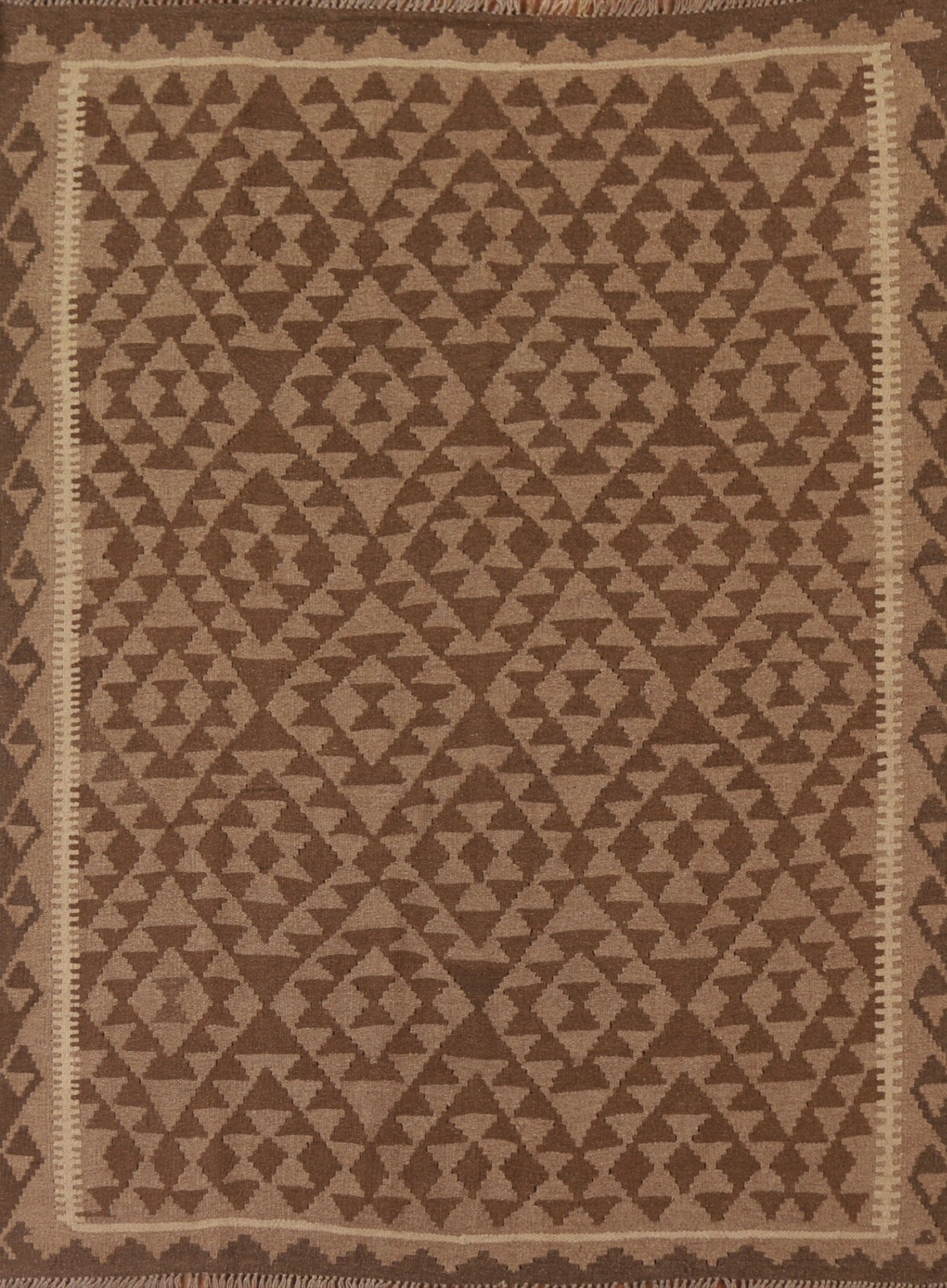 Tribal Reversible Kilim Oriental Area Rug Nature Dye Flat-Woven Wool Carpet 5×7