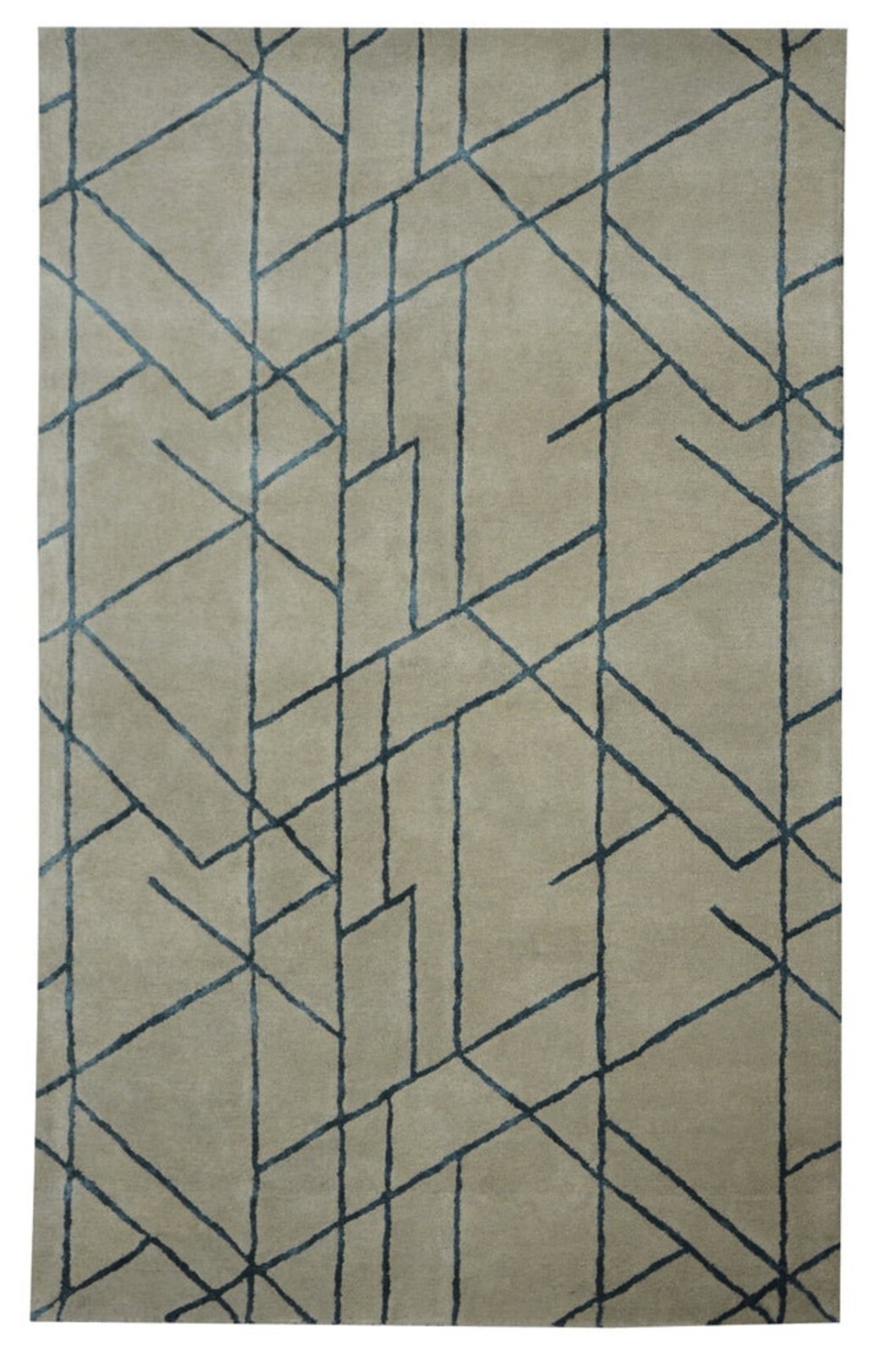 New Luxury Silk & Wool Hand Tufted Designer Wool Tuft Rug Hand Made Indian Woven