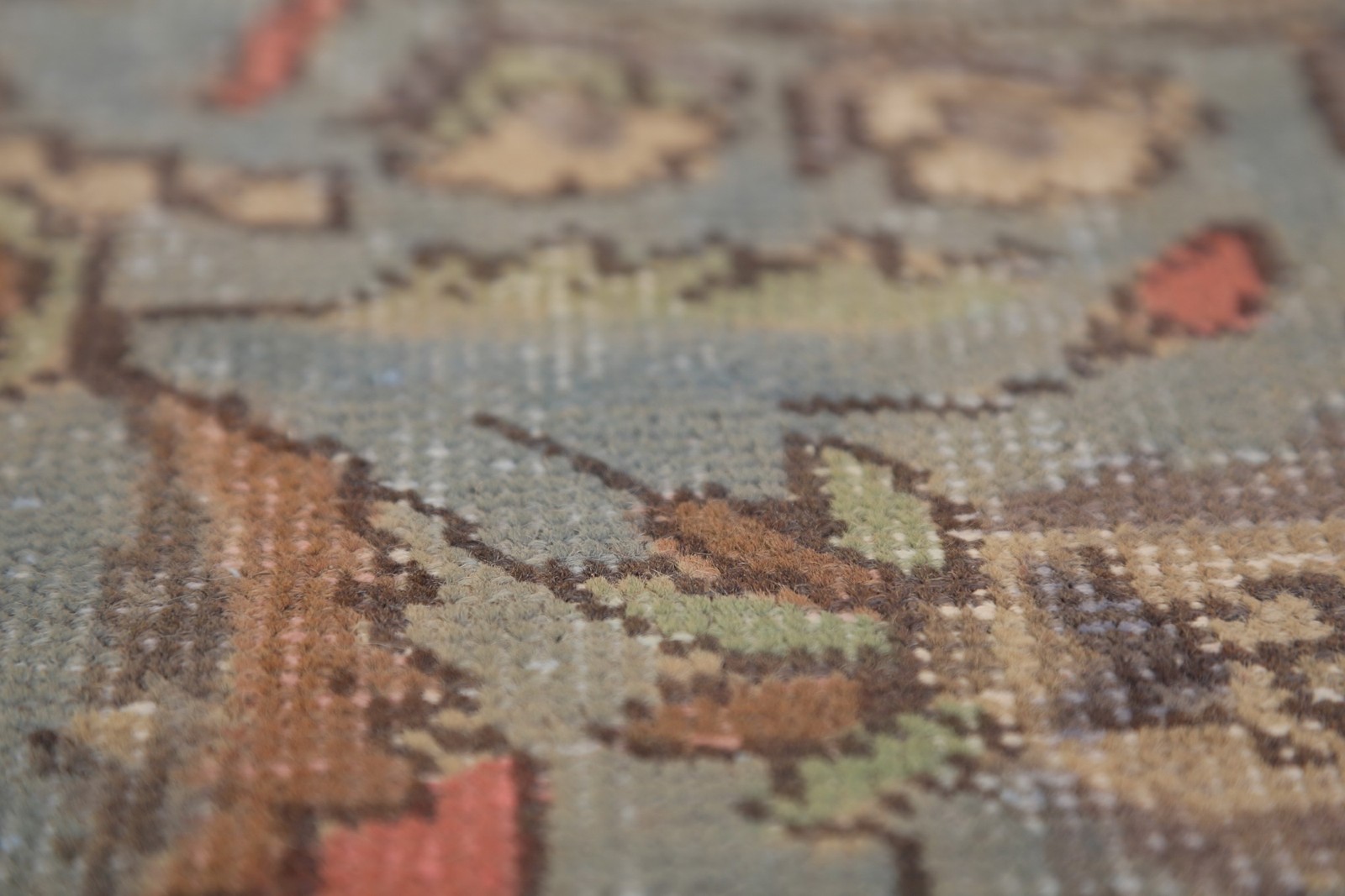 Light Blue Handmade Area Rug 8×11 Over-Dyed Traditional Living Room Carpet