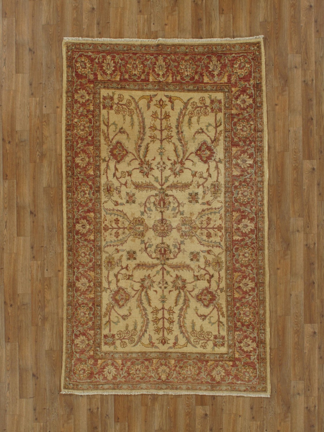 Genuine 4’1″ x 7’1″ Hand-Knotted Peshawar Wool Area Rug Area Rug Carpet