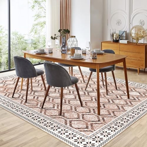 Modern Moroccan Area Rug, 3×5 Machine Washable Rug Carpet, 3×5 Stain