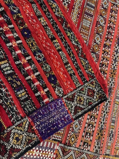 Vintage Moroccan Berber Kilim Flatweave Wool Rug, Handwoven