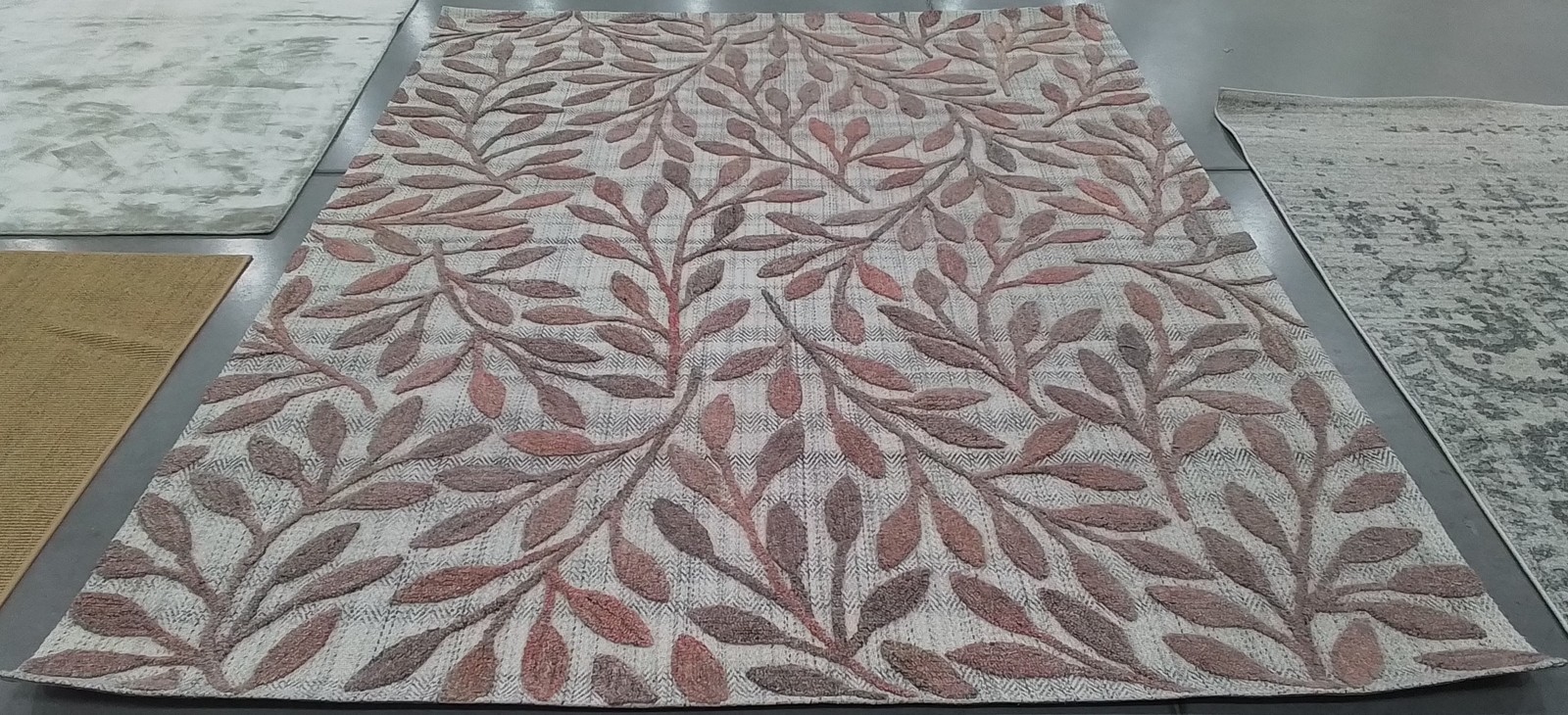 RUST / IVORY 8′-0″ x 10′-0″ Back Stain Rug, Reduced Price 1172795228 SHA302P-8