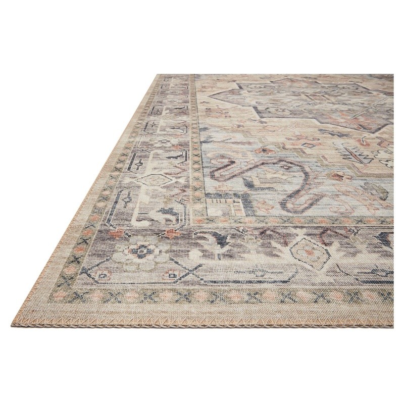 Oriental Area Rug Non-Slip Backing Low Pile Indoor Living Room Bedroom New