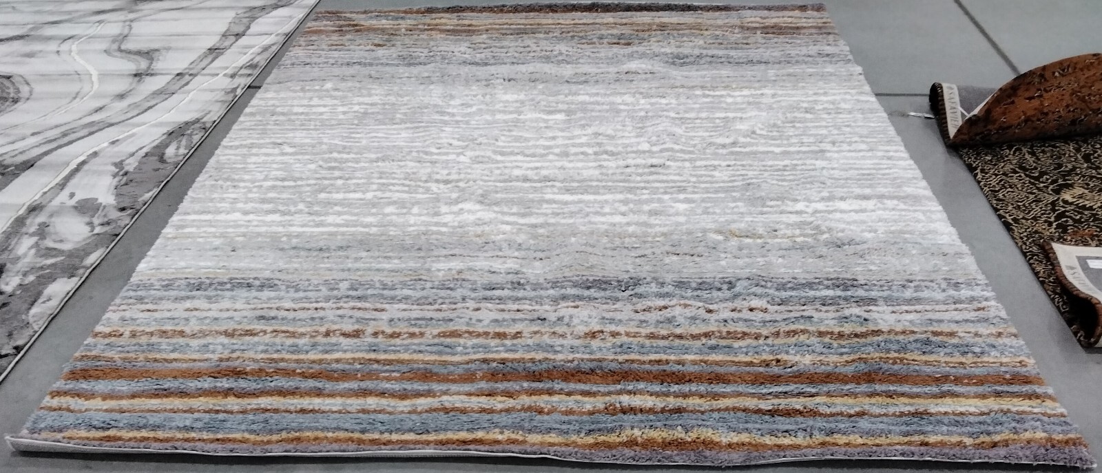 BLUE RUST / IVORY 8′ X 10′ Flaw in Rug, Reduced Price 1172741909 BER571A-8