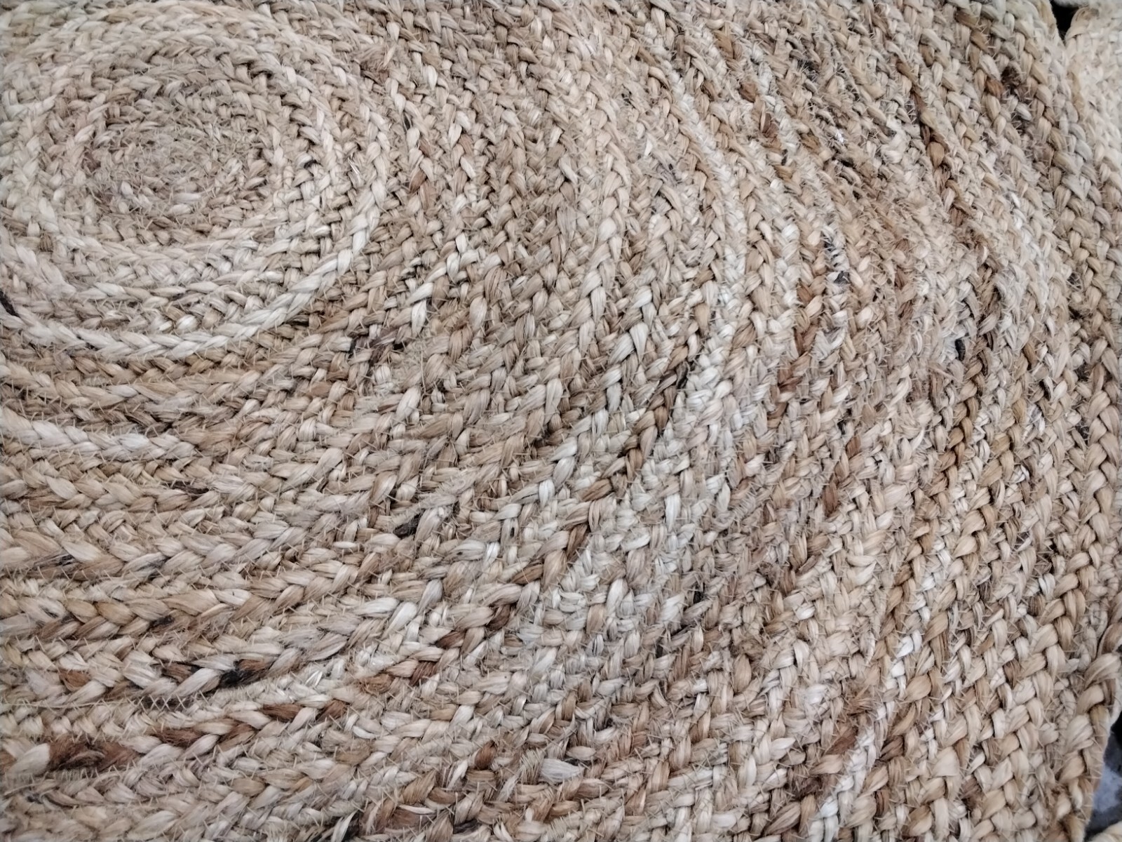 NATURAL 5′ X 5′ RD Broken Thread Rug, Reduced Price 1172754818 NF364A-5R