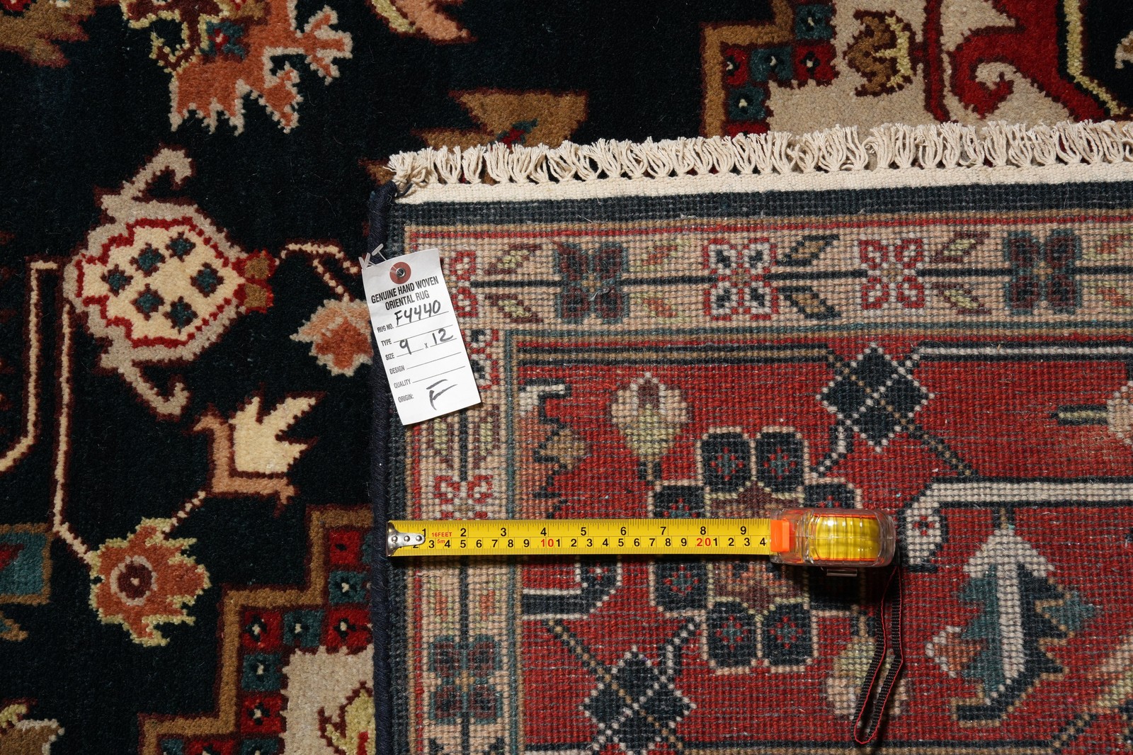 9 x 12 New Heriiz Seerapi Rug Dark Blue #F-4440