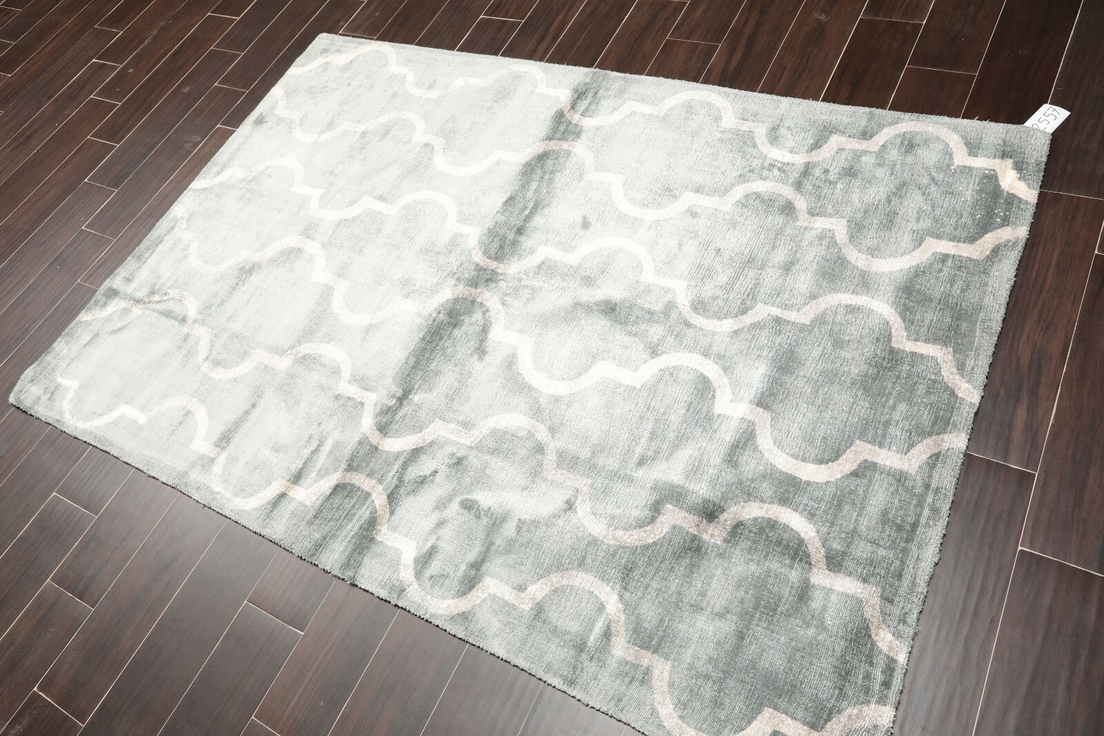 4’6″ x 6’6″ Handmade 100% Viscose Oriental Area Rug Blue Contemporary