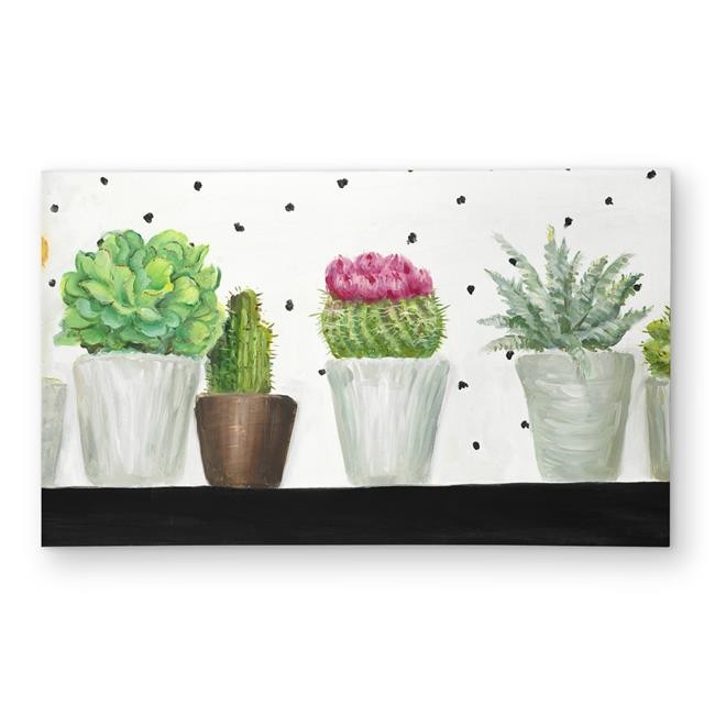 3×5 ft. Mini Cactus & Succulents Rug – Floral Bedroom Decor – Rectangle