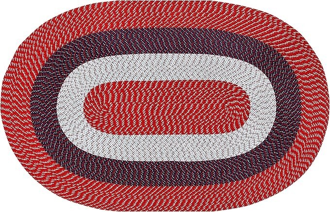 Better Trends Country Braid Collection Reversible Indoor Rug Oval 96in x 132in