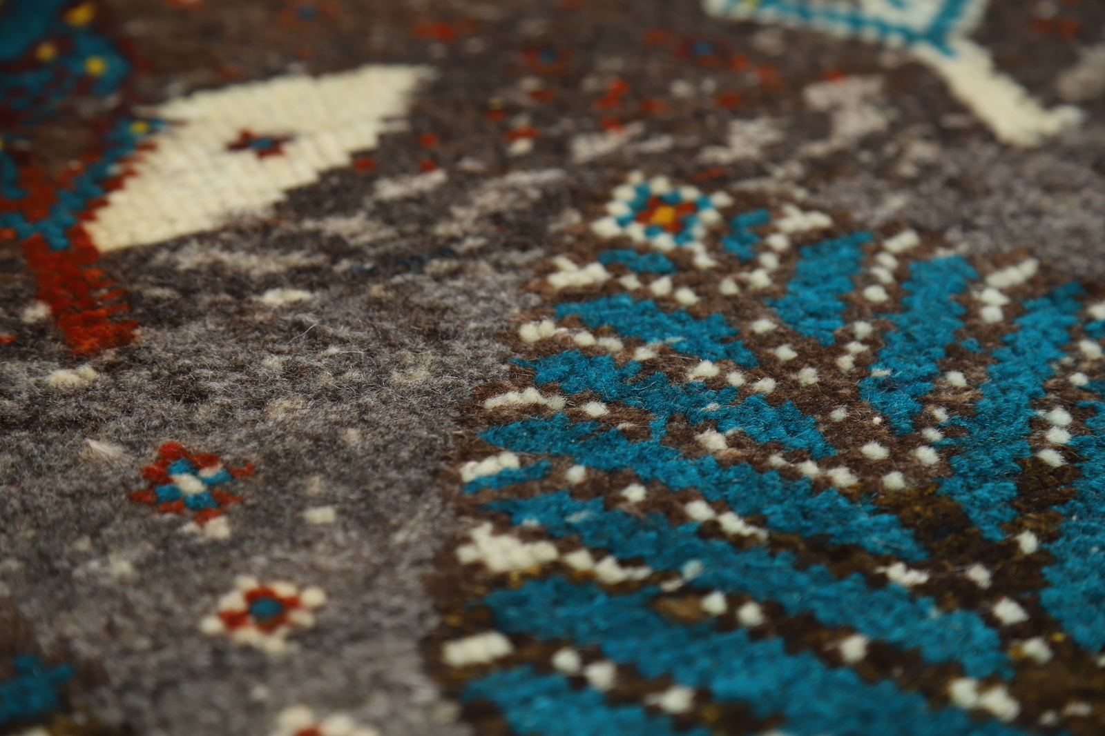 Tribal Geometric Gabbeh Vintage Wool Nomad Hand-knotted Foyer Accent Rug 3×6