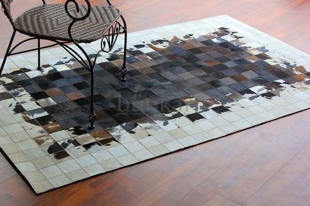 Handmade Natural Cowhide Leather Rug – Various Sizes – SALVO STYLE