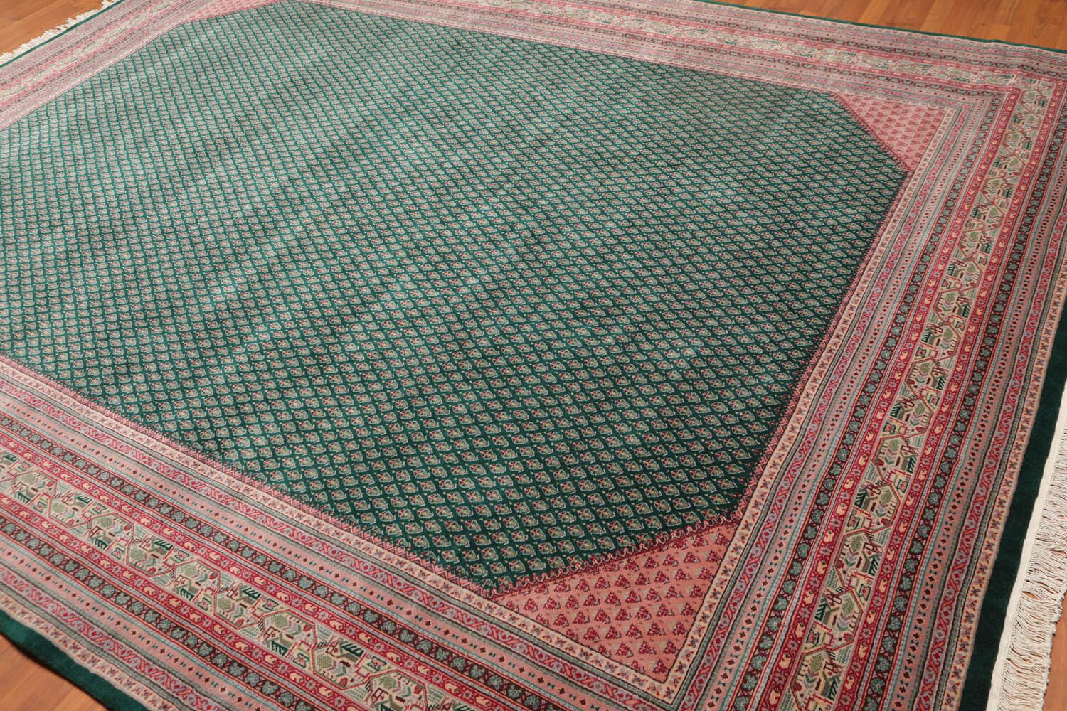 9’x12′ Hand Knotted Wool Traditional 200 KPSI Paisley Boteh Oriental Area Rug